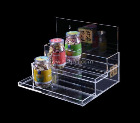 SAFD-125-2 Custom Multi Tiers Transparent Acrylic Display Stand