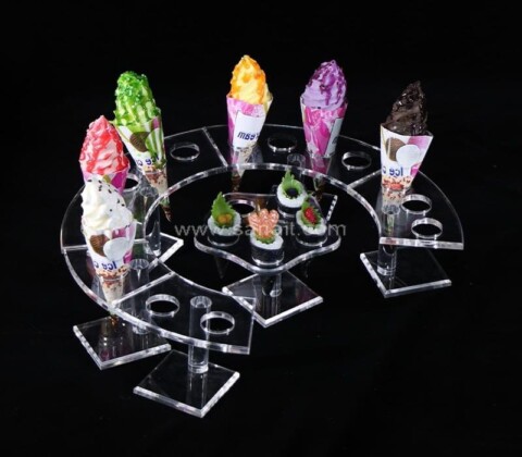 Custom Clear Mini Ice Cream Cone Display Holders