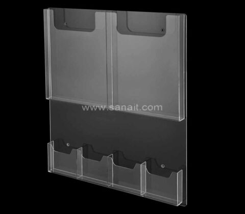 Custom Wall Mount Clear Acrylic Poster Rack